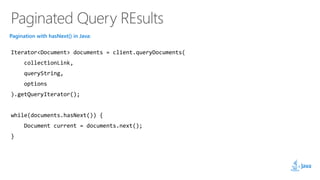 Pagination with hasNext() in Java:
 