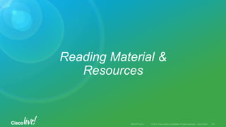 Reading Material &
Resources
 