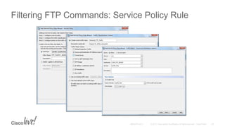 Filtering FTP Commands: Service Policy Rule
 