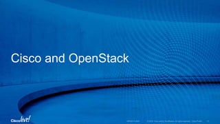 Cisco and OpenStack
 