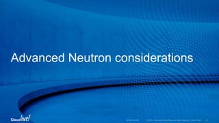 Advanced Neutron considerations
 