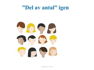 ”Del av antal” igen 
Inger Bäckström, Burträsk 
 