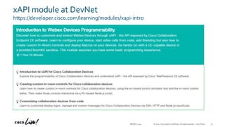 Advanced coding & deployment for Cisco Video Devices - CL20B - DEVNET ...