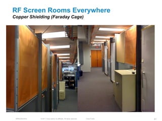 RF Screen Rooms Everywhere
Copper Shielding (Faraday Cage)




 BRKEWN-3016   © 2011 Cisco and/or its affiliates. All rights reserved.   Cisco Public   41
 