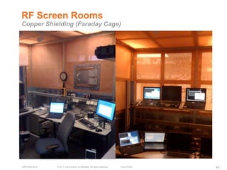 RF Screen Rooms
Copper Shielding (Faraday Cage)




BRKEWN-3016   © 2011 Cisco and/or its affiliates. All rights reserved.   Cisco Public   43
 