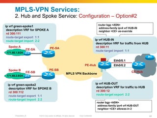 Deploying IP/MPLS VPN - Cisco Networkers 2010 | PDF