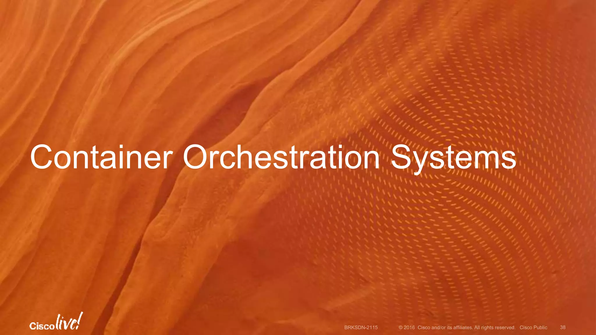 Container Orchestration Systems
 