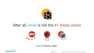 © 2024 Cisco and/or its affiliates. All rights reserved. Cisco Public
BRKSEC-2913
After all, email is still the #1 threat vector
Cisco? Please help!
20
 