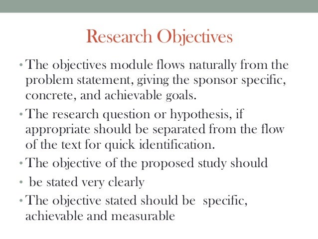 objective of proposal research