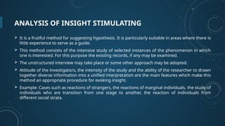 Insight Stimulating Example Comprehensive Guide to Exploratory Research Methods and Applications | PPTX