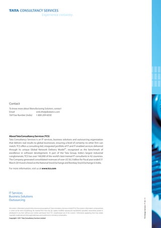 TCS ION Brouchre Manufacturing | PDF