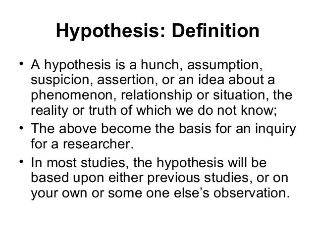 Hypthesis