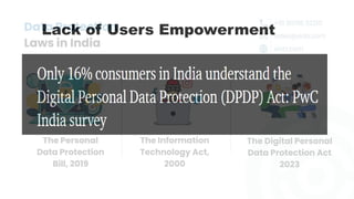 Lack of Users Empowerment
 