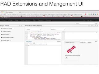 RAD Extensions and 
Mangement 
 