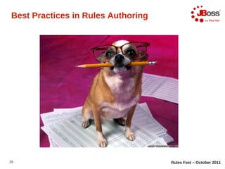 Best Practices in Rules Authoring




25                                  Rules Fest – October 2011
 