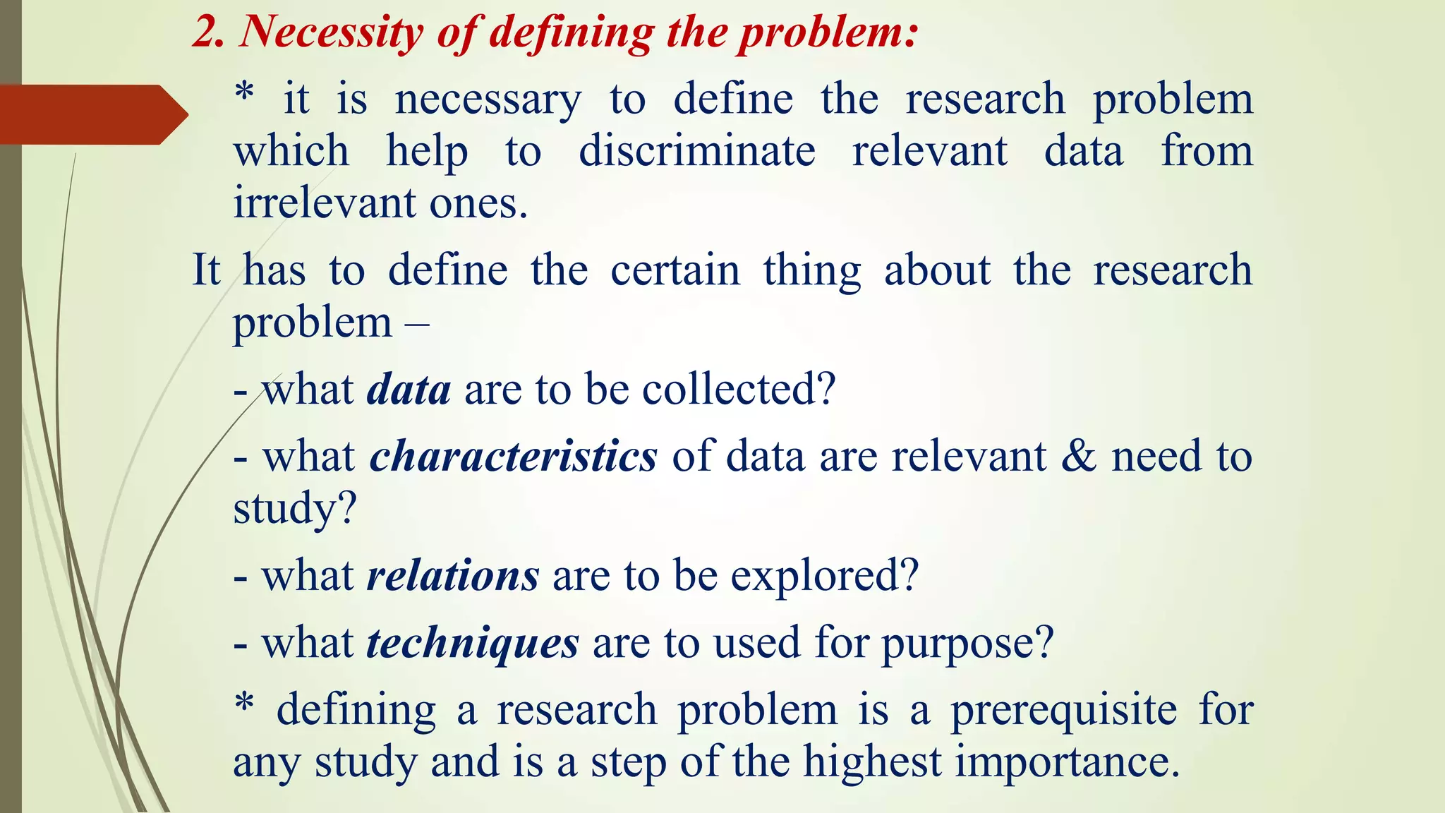 Business Research Methods - Identification of Research Problem ...