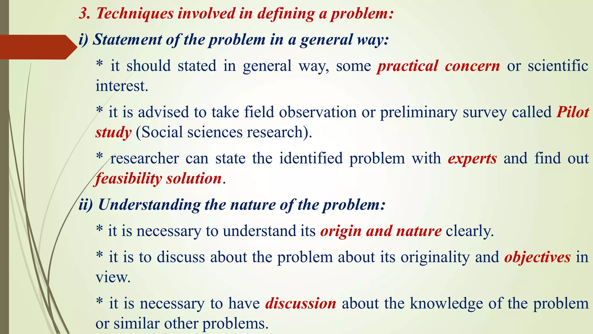 Business Research Methods - Identification of Research Problem ...
