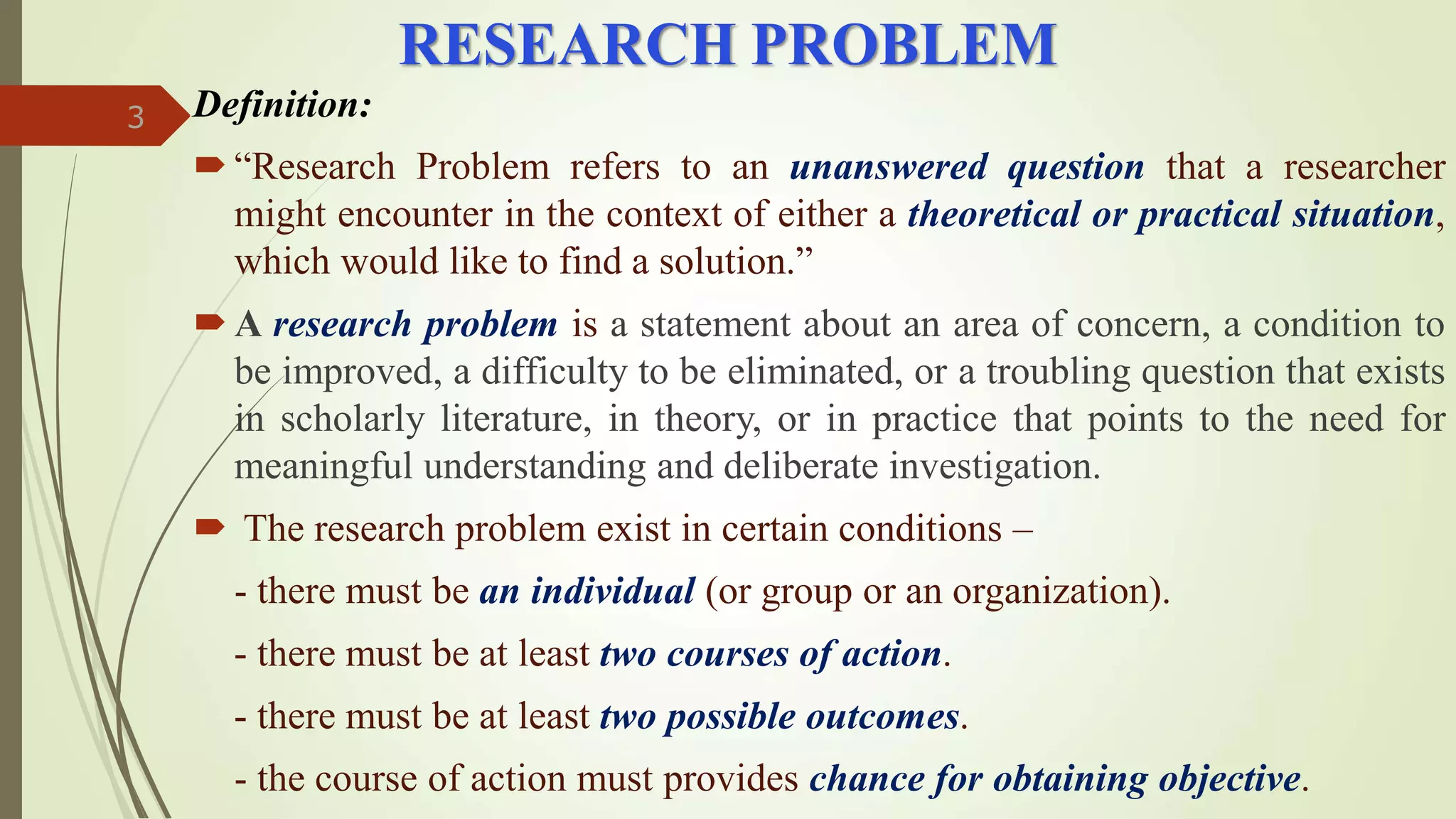 Business Research Methods - Identification of Research Problem ...