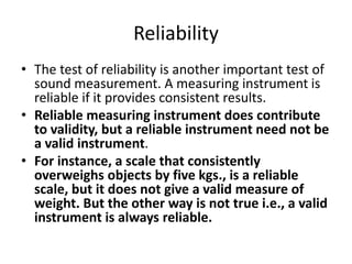 Reliable Measuring Method Business Research Method - Unit III, AKTU, Lucknow Syllabus | PPTX