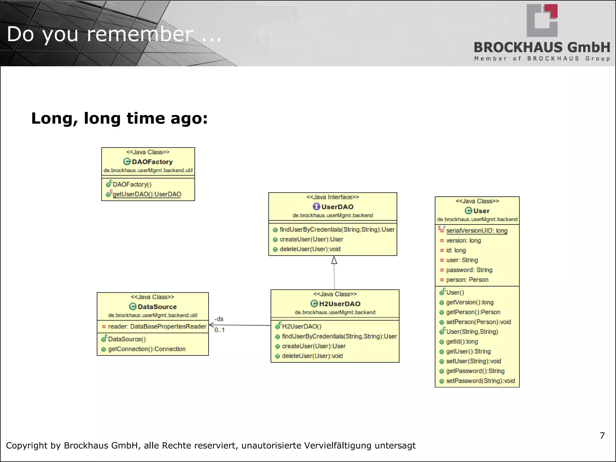 Copyright by Brockhaus GmbH, alle Rechte reserviert, unautorisierte Vervielfältigung untersagt
7
Do you remember ...
Long, long time ago:
 