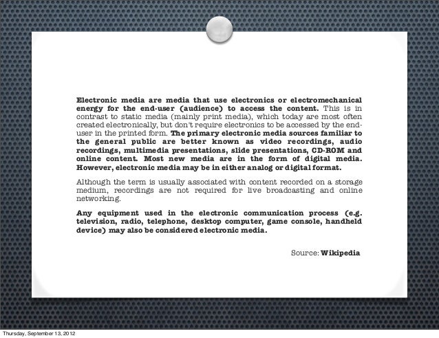 electronic media wikipedia