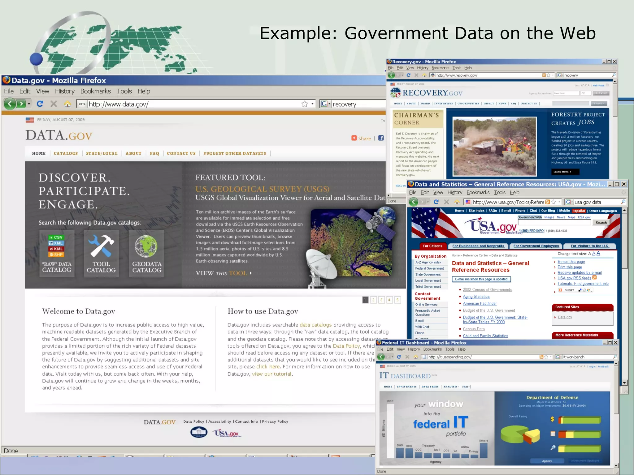 Example: Government Data on the Web 