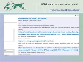 USDA data turns out to be crucial

        Tetherless World Constellation
 