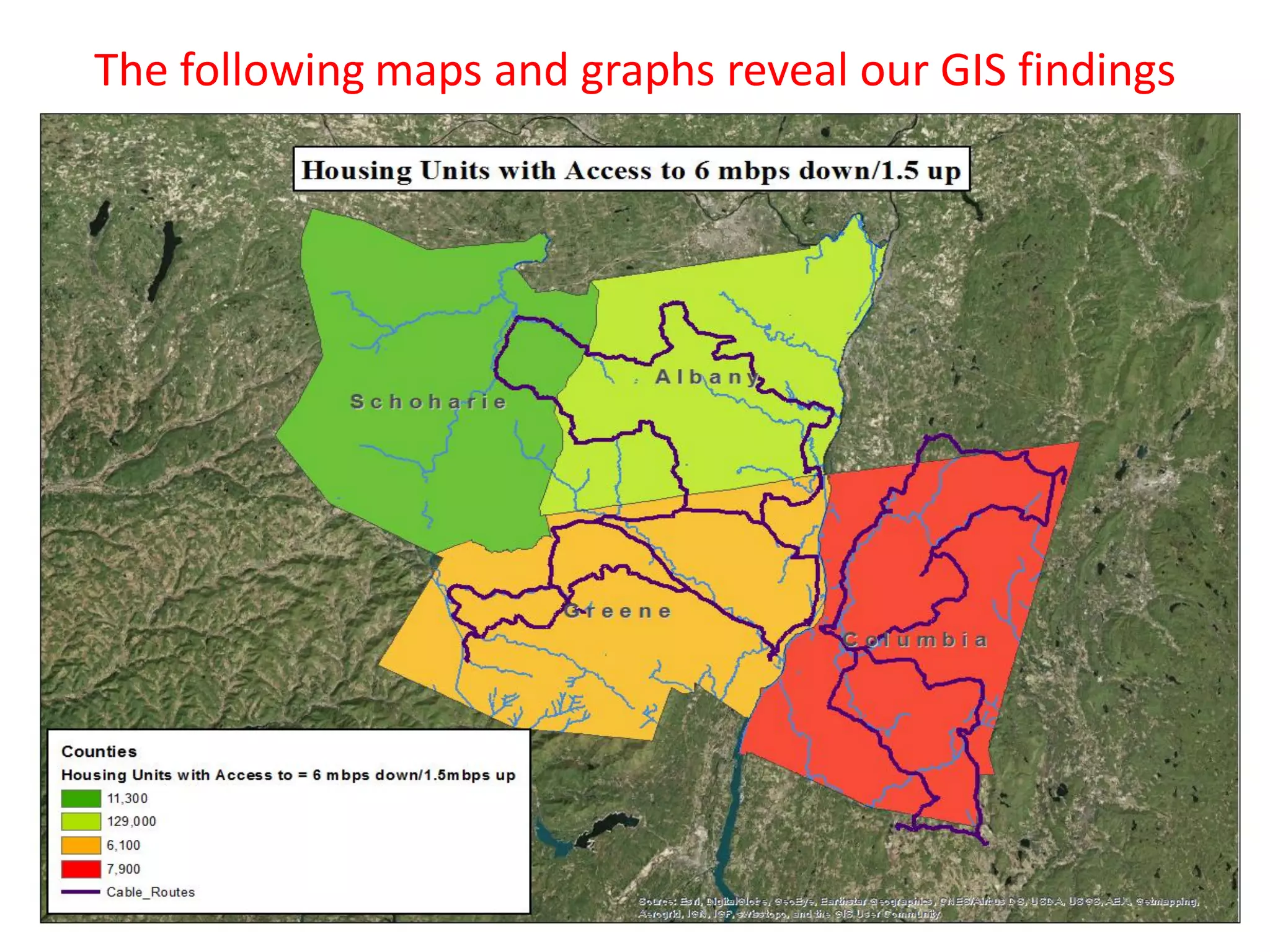 The following maps and graphs reveal our GIS findings