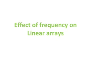 Effect of frequency on
Linear arrays
 