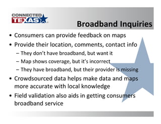 Broadband mapping and crowdsourced data | PDF