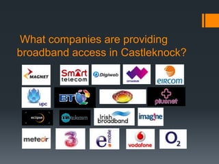 What companies are providing
broadband access in Castleknock?
 