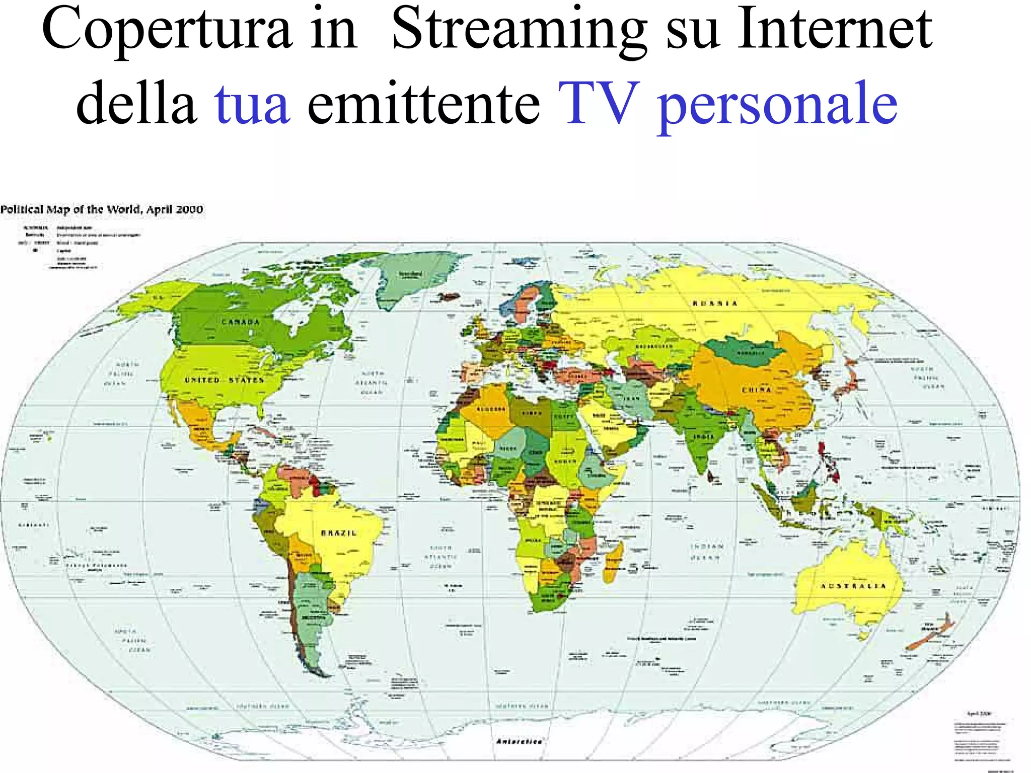 Copertura in Streaming su Internet
 della tua emittente TV personale




             Versione 1.3 Febbraio 2010   15
 