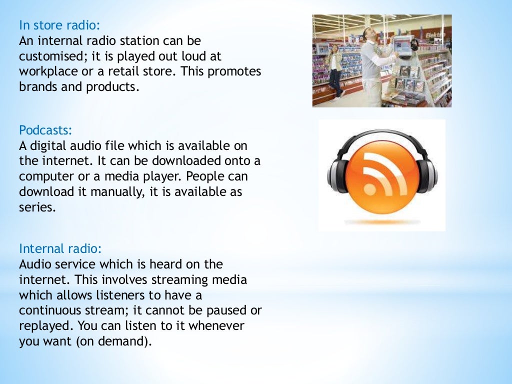 Broadcast and non broadcast products presentation