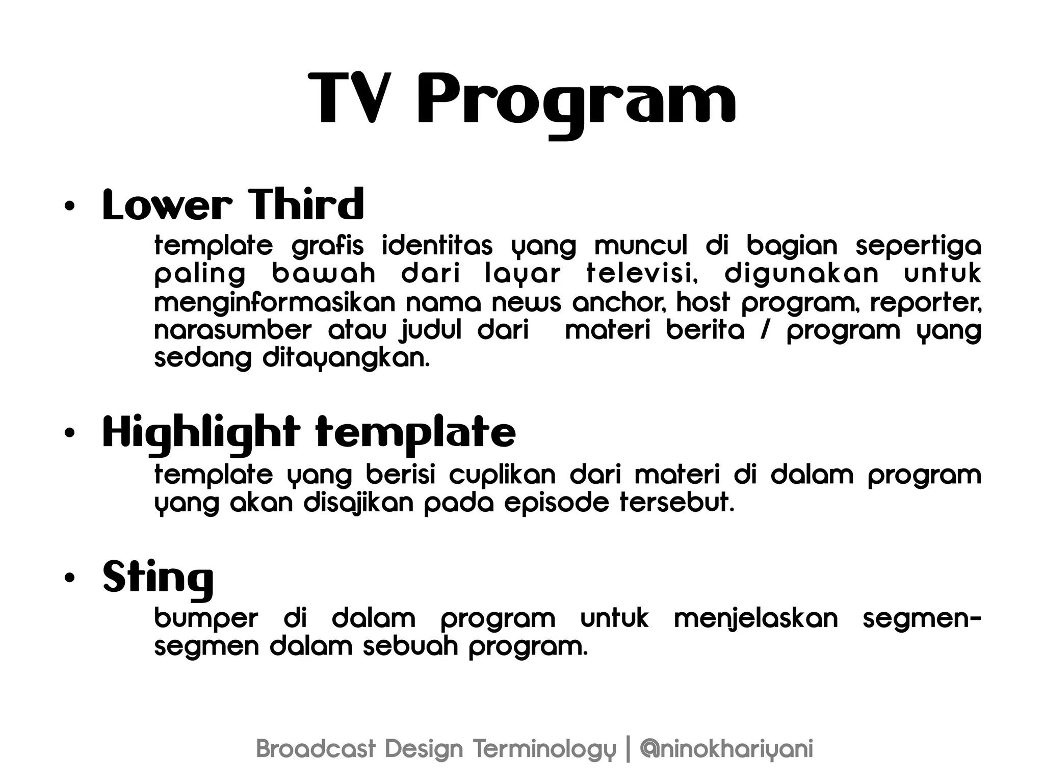 Broadcast design terminology for share | PDF