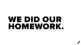 WE DID OUR
HOMEWORK.
 