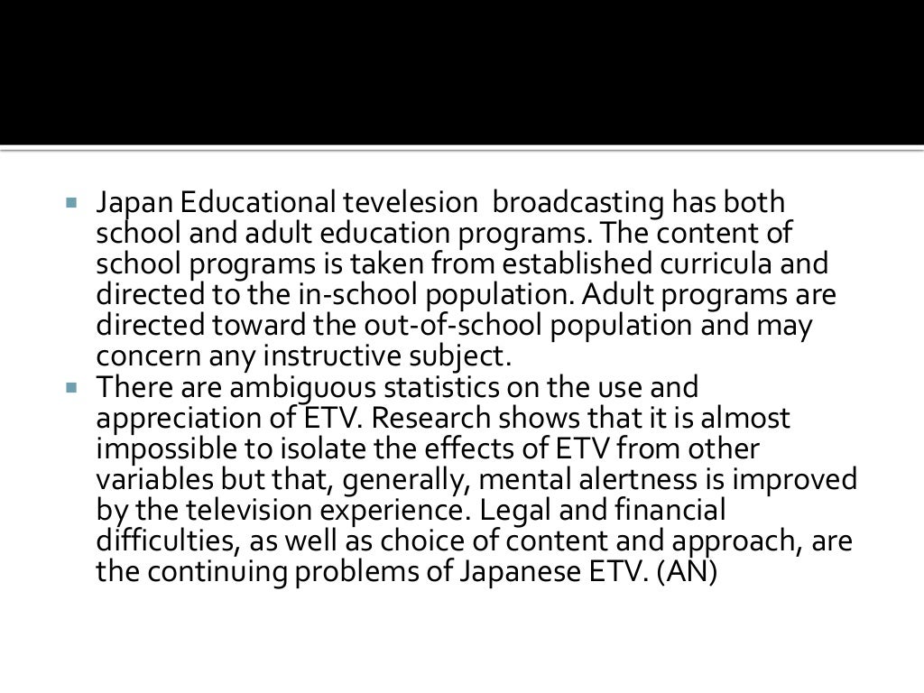 Broadcast media unit 3 role of educational tv case studies