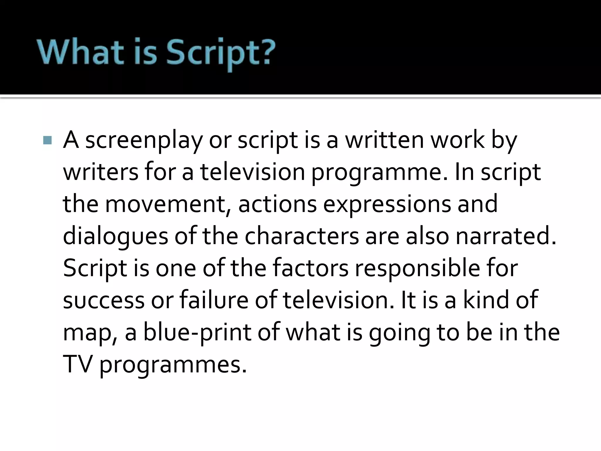 Broadcast media-Unit 5-Production for tv | PPTX
