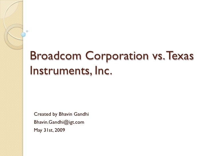 vs. texas instruments ppt