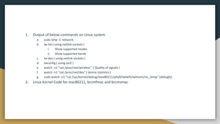 Linux 802.11 subsystem and brcmsmac WLAN driver | PPTX