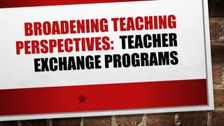 Broadening teaching perspectives