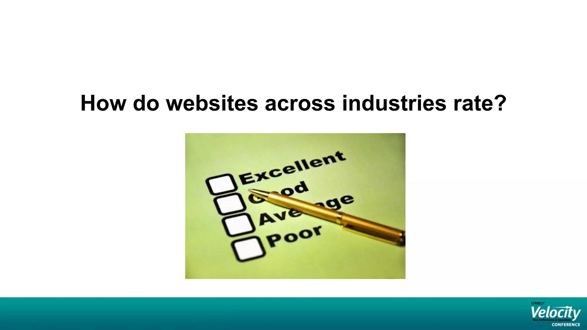 How do websites across industries rate?
 