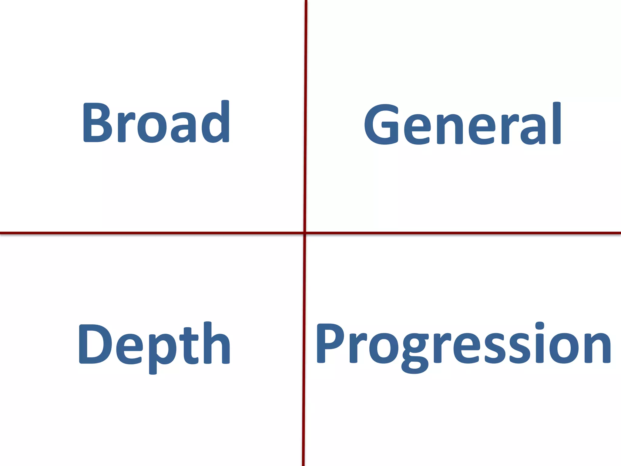 BroadGeneralProgressionDepth