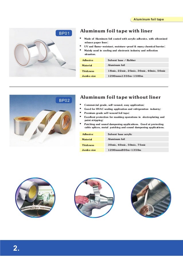 Broad pack tape catalog