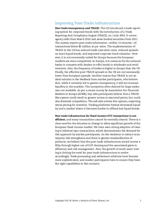 Finra's trace bond trading system