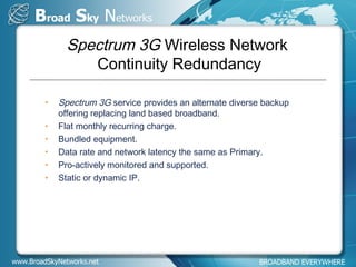 Broad Sky Spectrum 3 G Fixed Wireless (2) | PPT