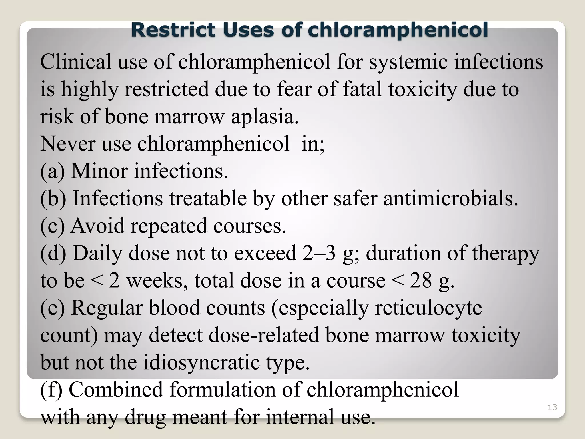 Broad spectrum antibiotics chloramphenicol | PDF
