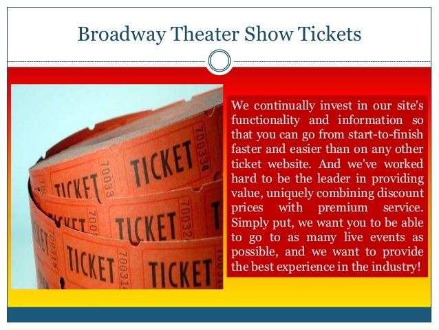 Slowly ticket Broadway show tickets