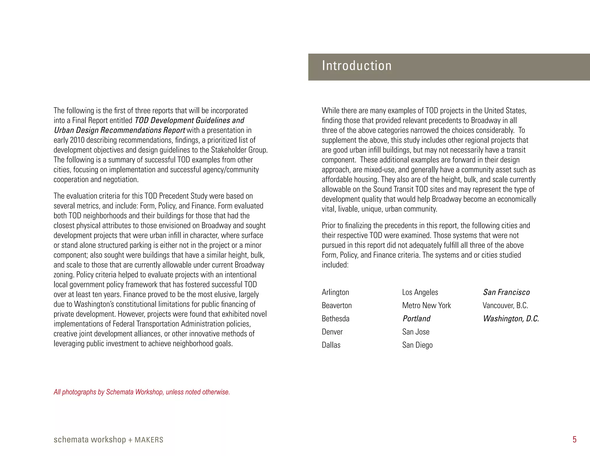 Broadway Tod Report 1 Precedents | PDF