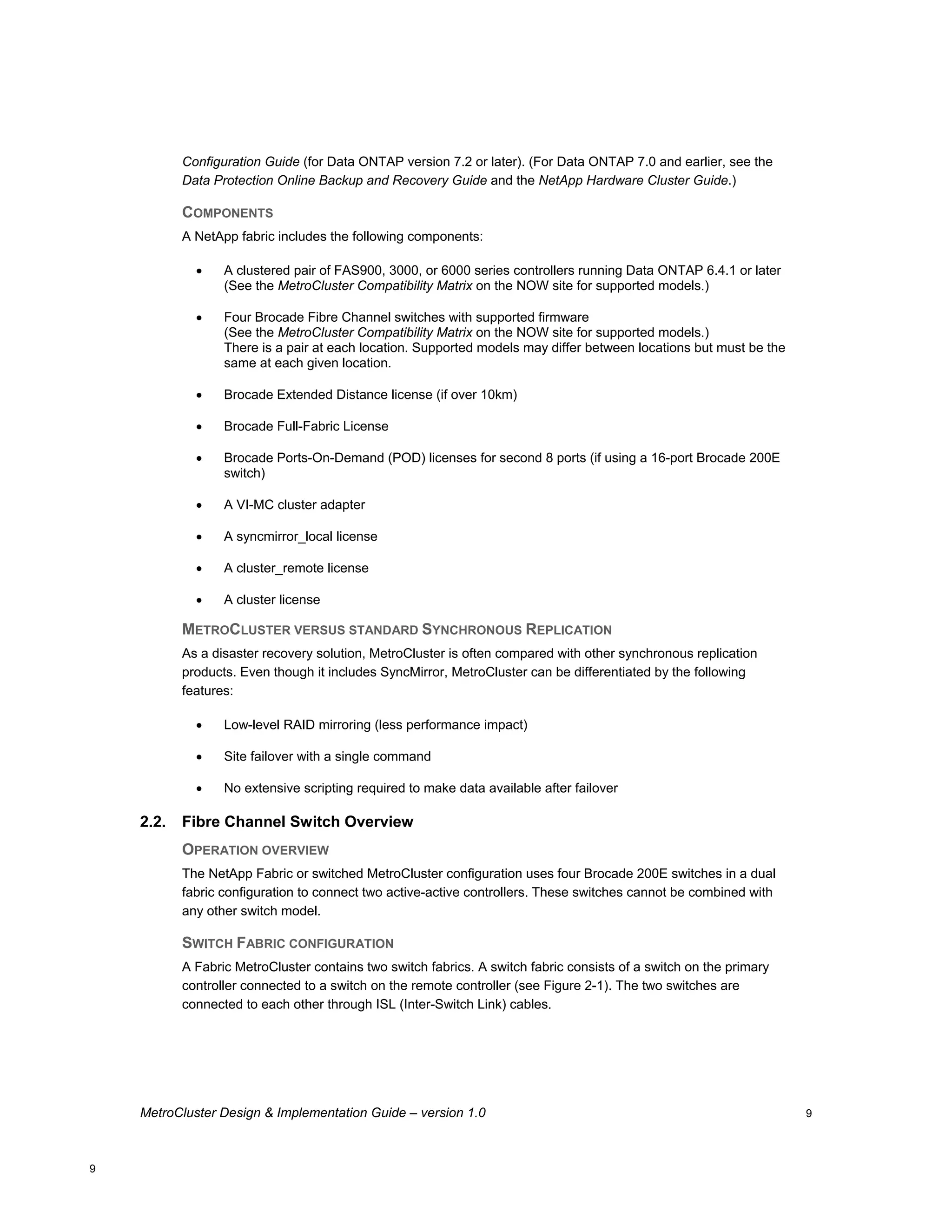 Brocade200 E Metro Cluster Design