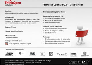 Formação OpenERP 7.0 - Get Started!